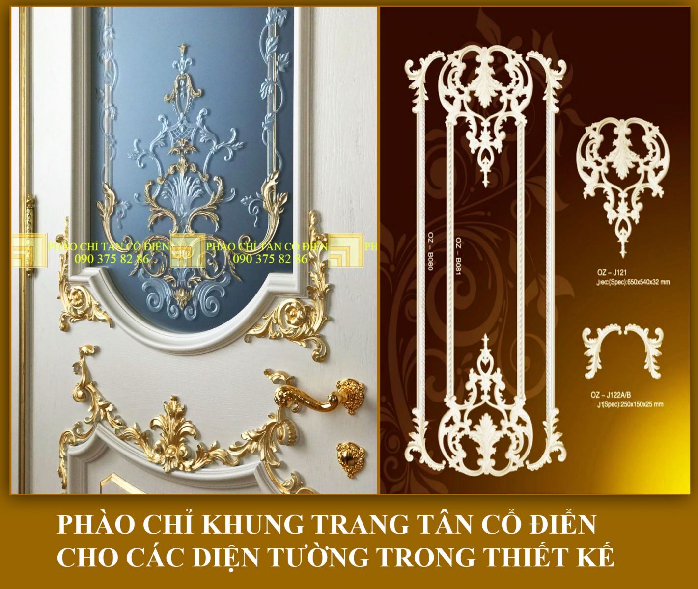 18 mẫu phào chỉ PU hoa văn tinh mỹ cho gia chủ yêu nội thất tân cổ điển - 6