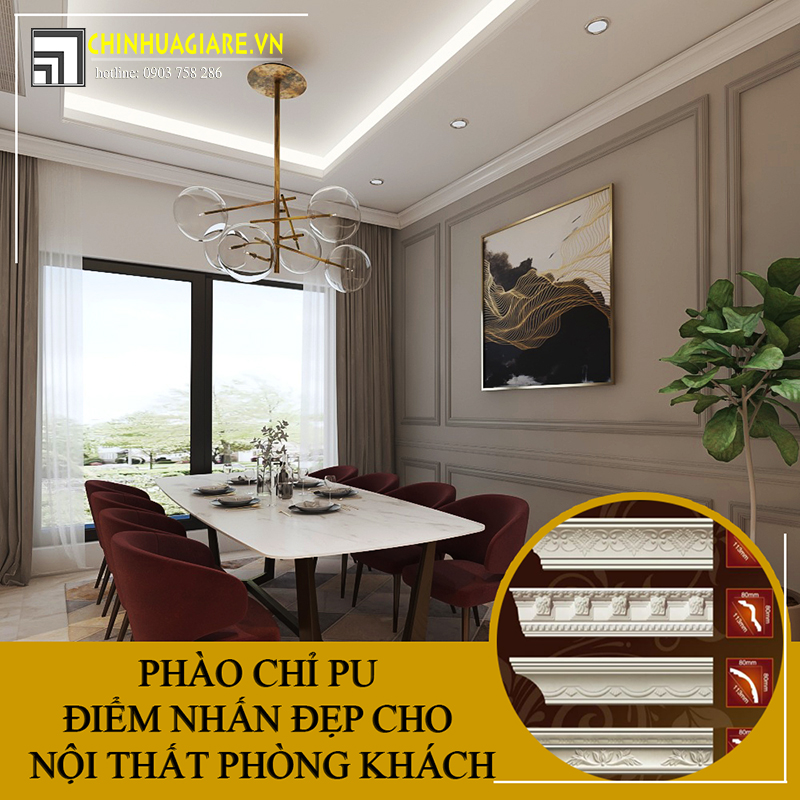 Phào chỉ pu biến không gian đơn điệu trở nên đặc sắc và cuốn hút là lời khẳng định từ các KTS - 1