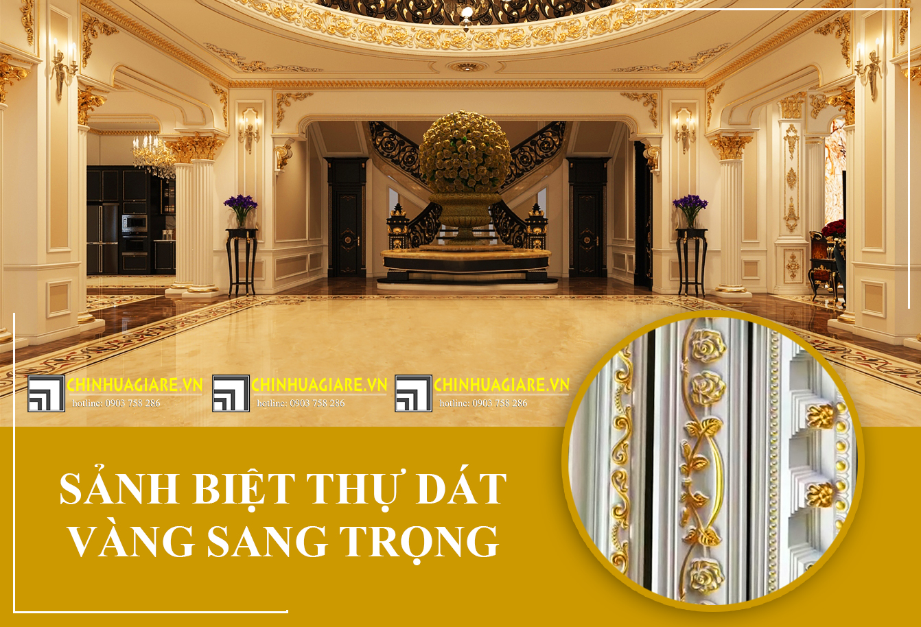 Đại gia chơi trội với nội thất trang trí bằng phào chỉ dát vàng 24k đẳng cấp 2