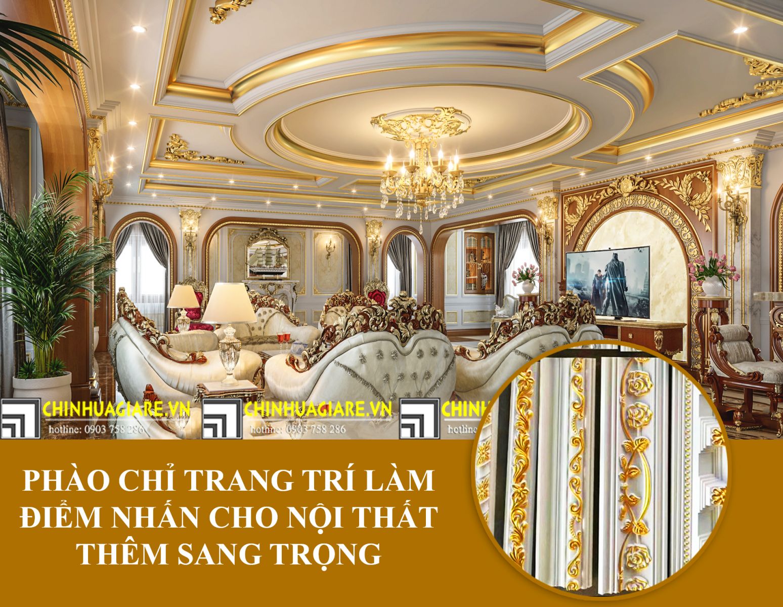 Nếu sofa được ví như linh hồn thì phào chỉ pu trang trí được xem như vòng trang sức quý giá thể hiện giá trị nội thất - 3