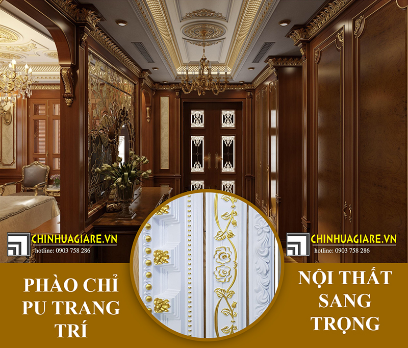 Phào chỉ PU được giới đại gia chọn trang trí nội thất vì an toàn sức khỏe 1